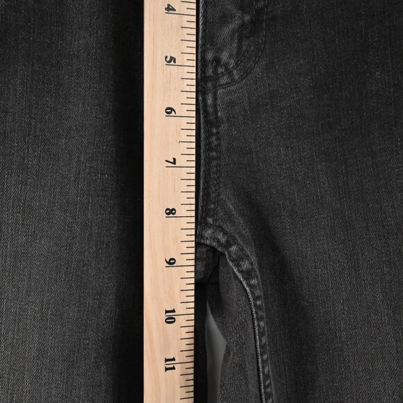 FREE PEOPLE Jeans Womens Sz 28 Coal Miners Washed Black Distressed Boho Festival - Picture 12 of 13